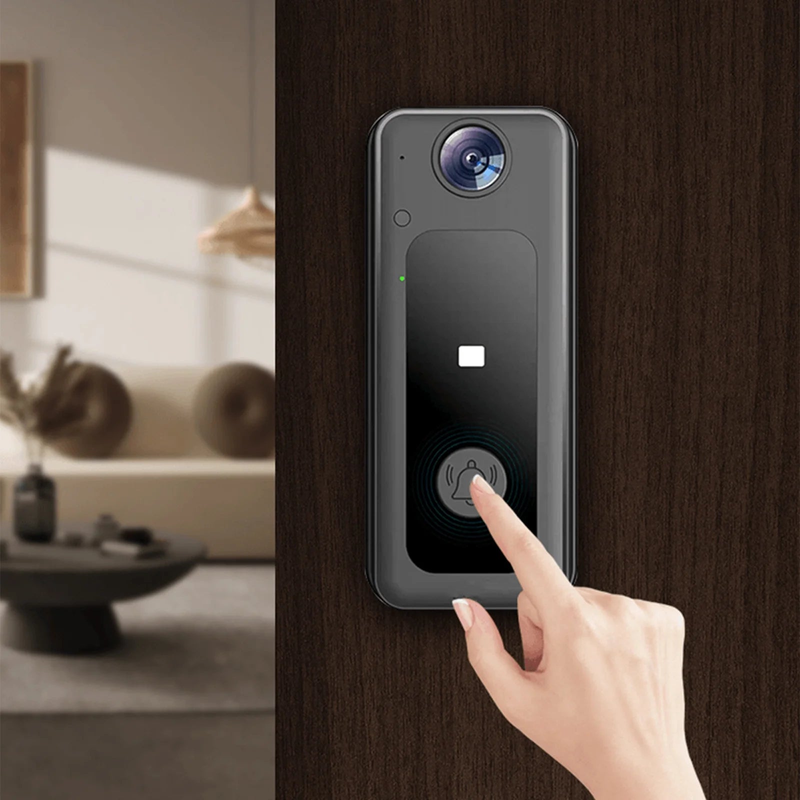 Doorbell Camera Wireless with Chime, Video Doorbell,Smart Wireless Remote Video Doorbell Intelligent Visual Doorbell Home Intercom HD Night Vision Wifi Rechargeable Security Door Doorbell